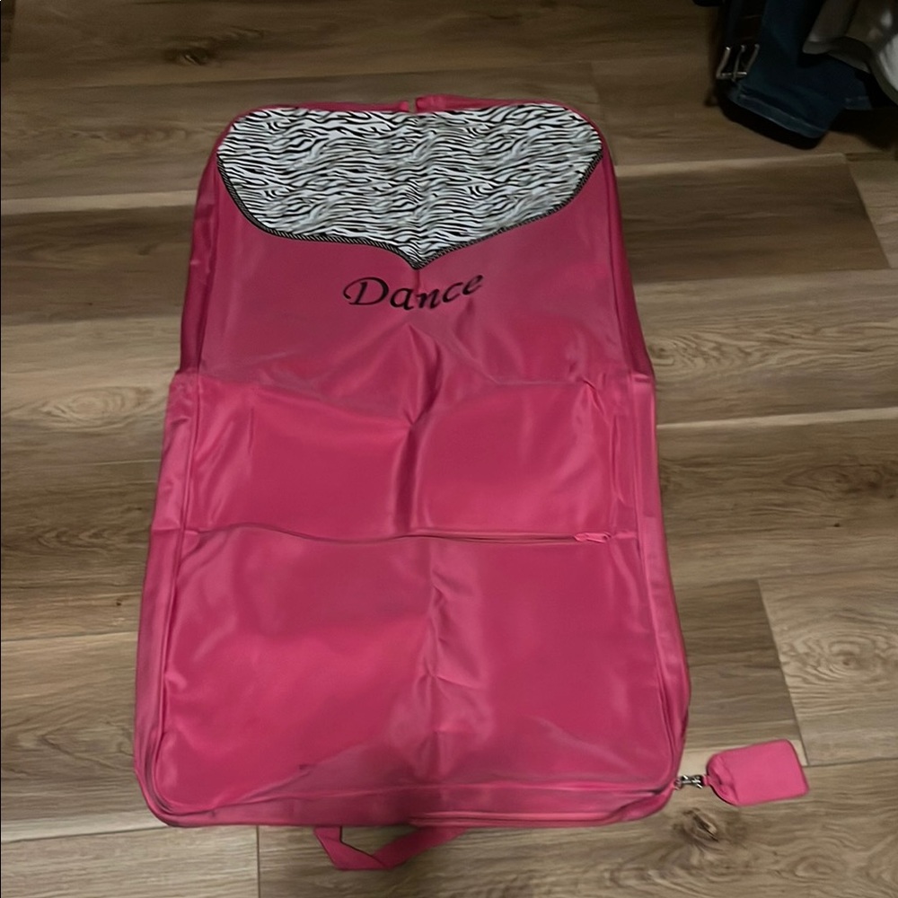 Pink Dance Garment Bag with Zebra Print